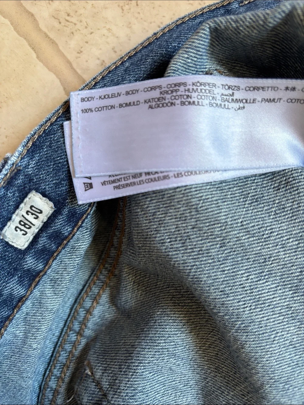 Ariat M2 Legacy Jeans Mens 38x30 Relaxed Boot Cut Granite Blue Denim Western